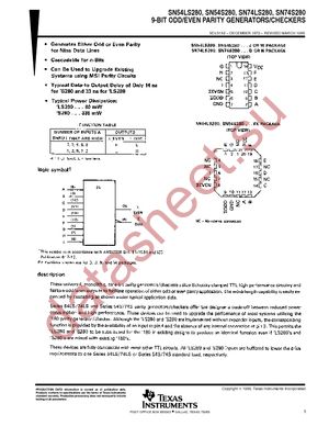 SN74LS280DG4 datasheet  